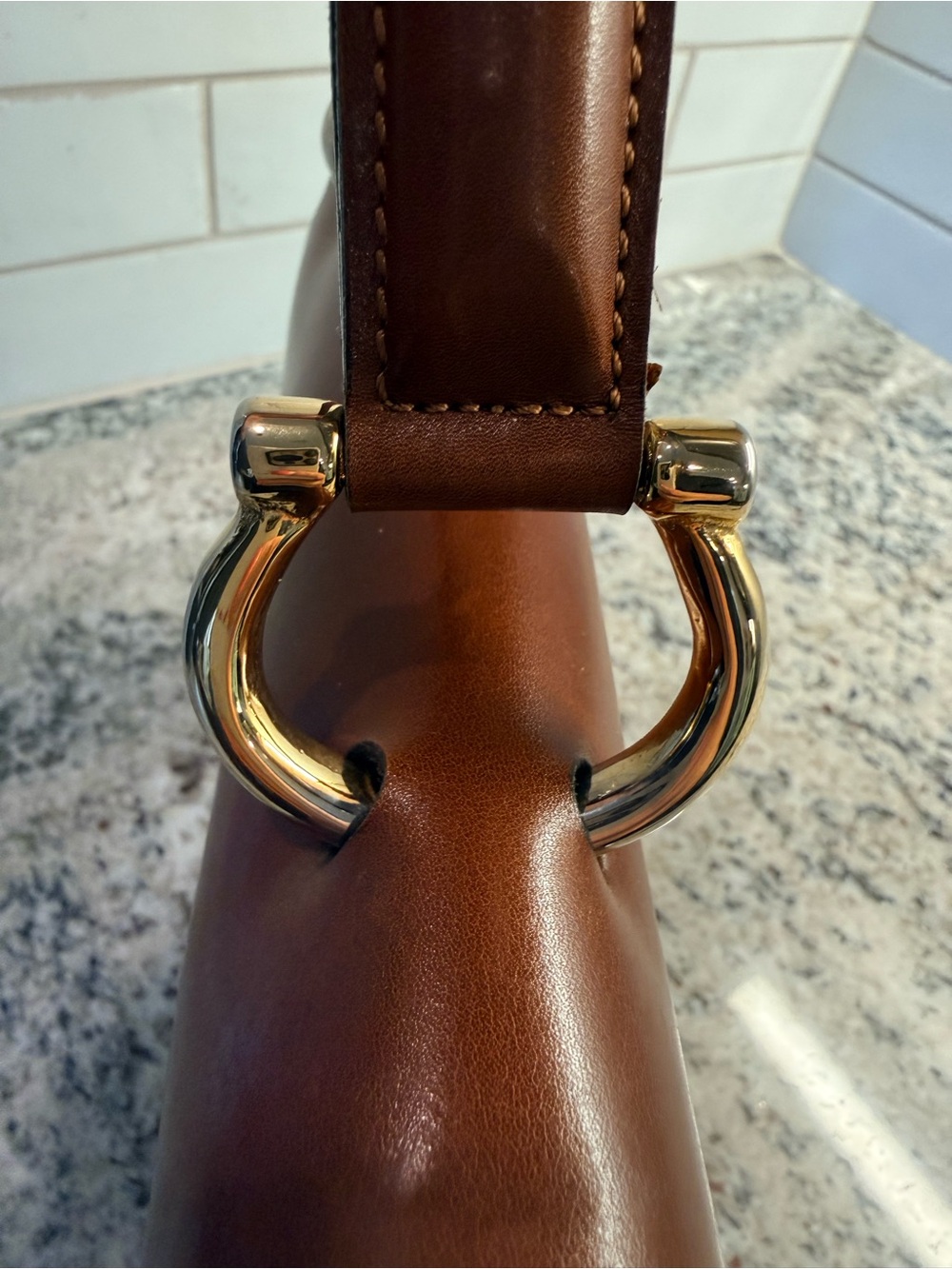 Celine Vintage D-Ring Box Top Handle Bag Cognac - Picture 3 of 16